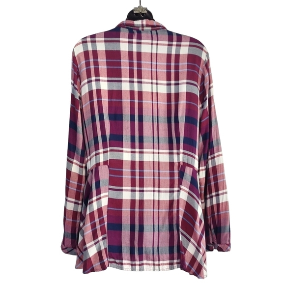 IZOD Women's Top Button Down Shirt Purple Size L - Picture 2 of 8